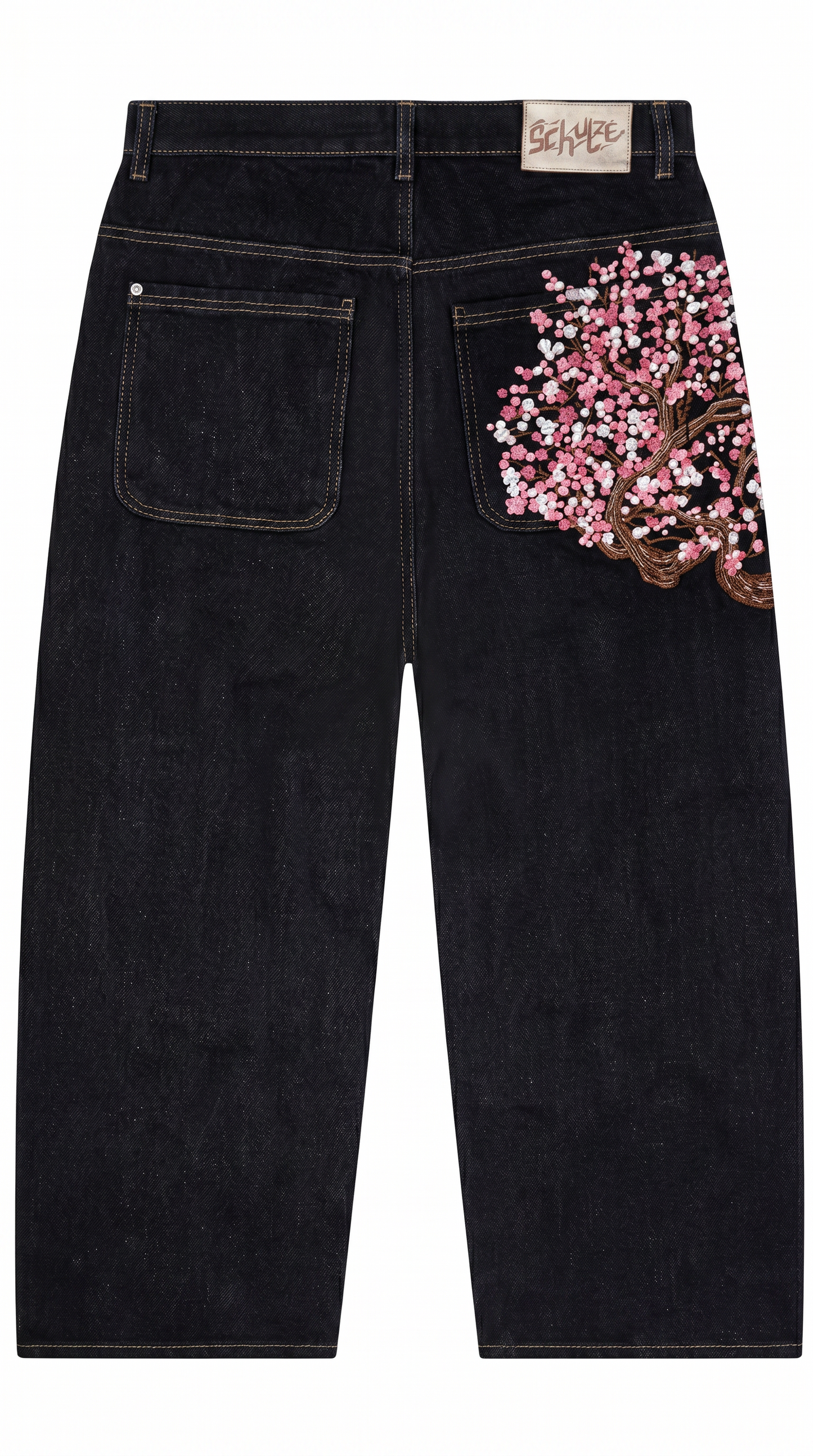 Cherry Blossom Baggy Denim