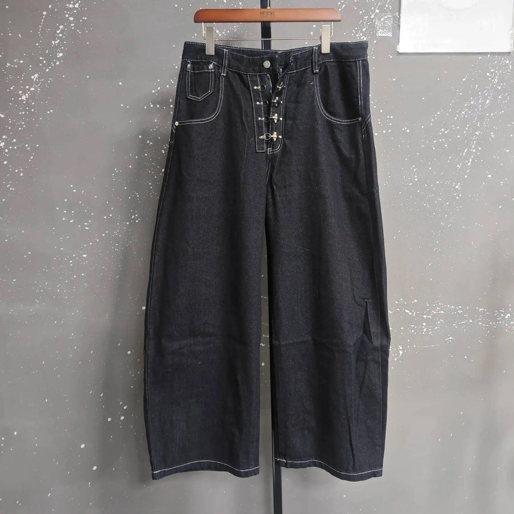 Double Waist Baggy Denim