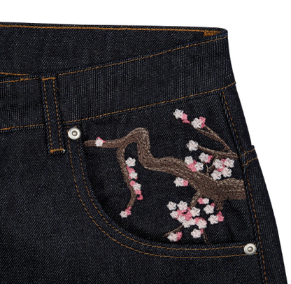 Cherry Blossom Baggy Denim