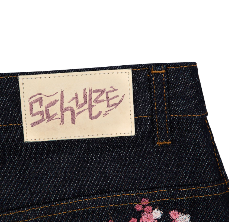 Cherry Blossom Baggy Denim