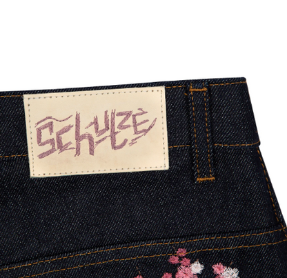 Cherry Blossom Baggy Denim