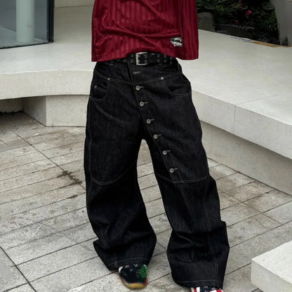 Korean Curve Buckle Denim
