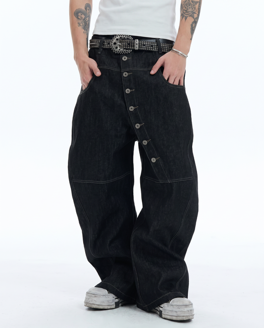 Korean Curve Buckle Denim