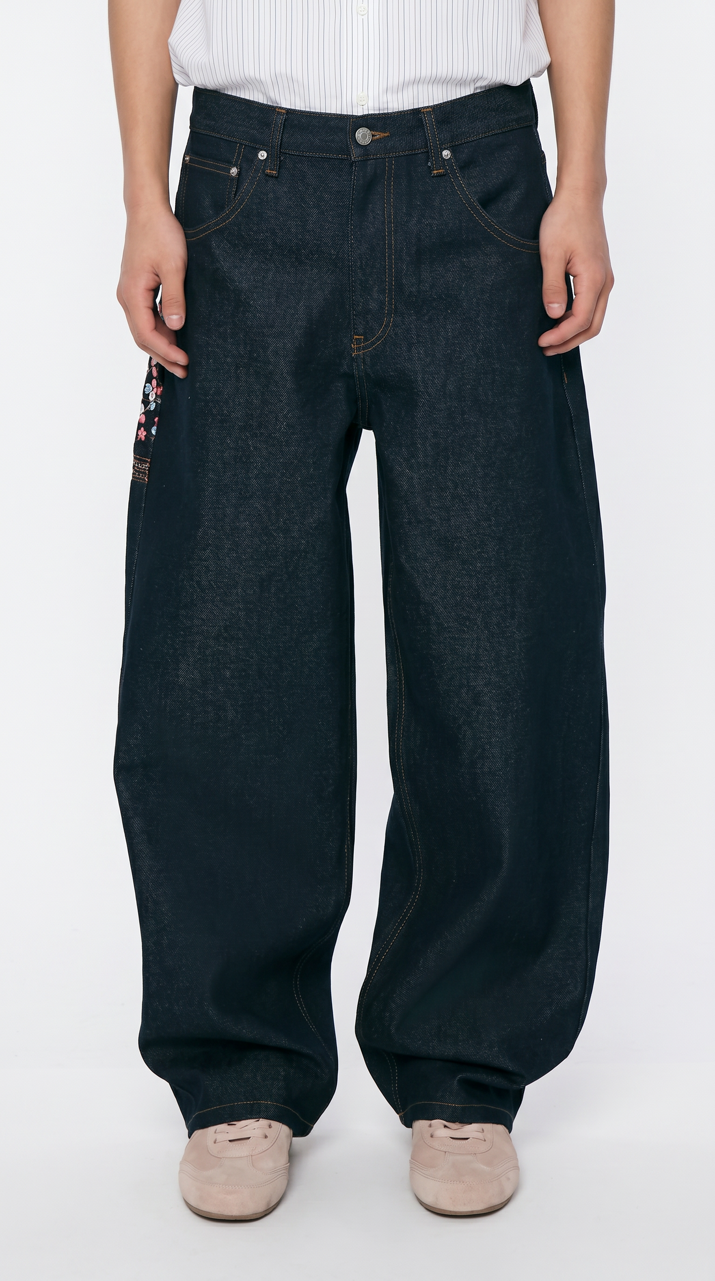 Cherry Blossom Baggy Denim