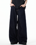 Raw Indigo Wide Leg Denim